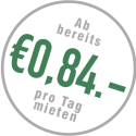 Verkaufseinheiten bereits ab 0,84€ pro Tag mieten